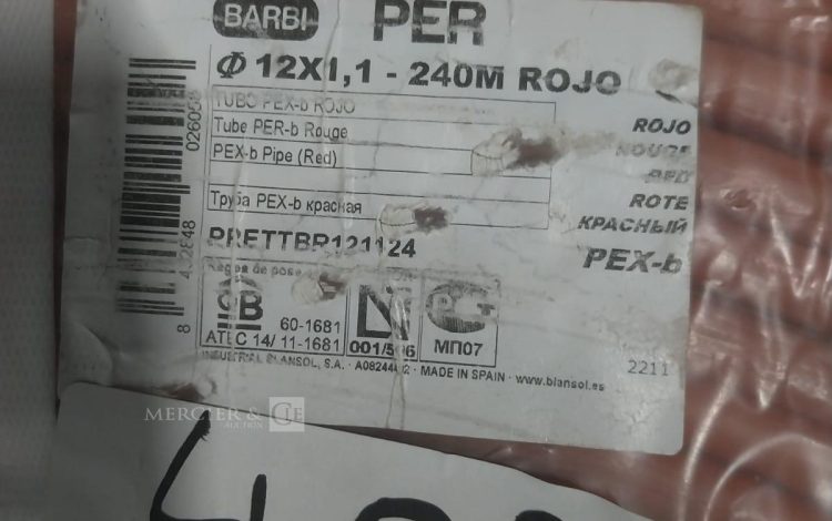 Autre Lot de 480 ml de PER Diamètre 12 de la marque BARBI, pour sol chauffant  339