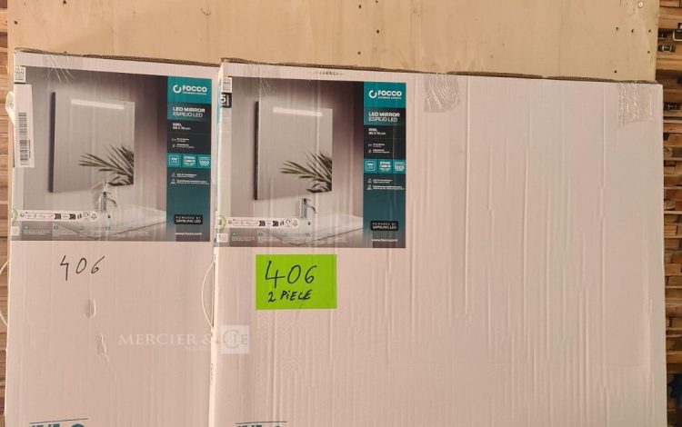 Autre Lot de  2 miroirs led de 80x70cm marque EDEL 10W, 5700K , 1205 lumens  341