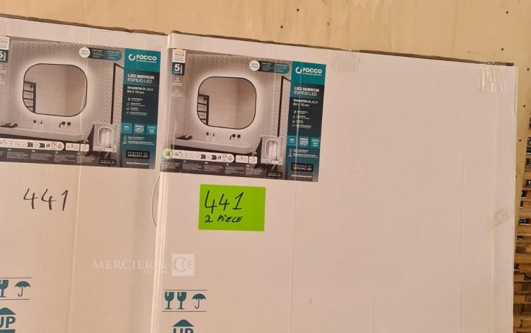 Autre Lotde 2 miroirs led de 80x70cm 14W , 5700 K 1220 lumens marque Focco  361