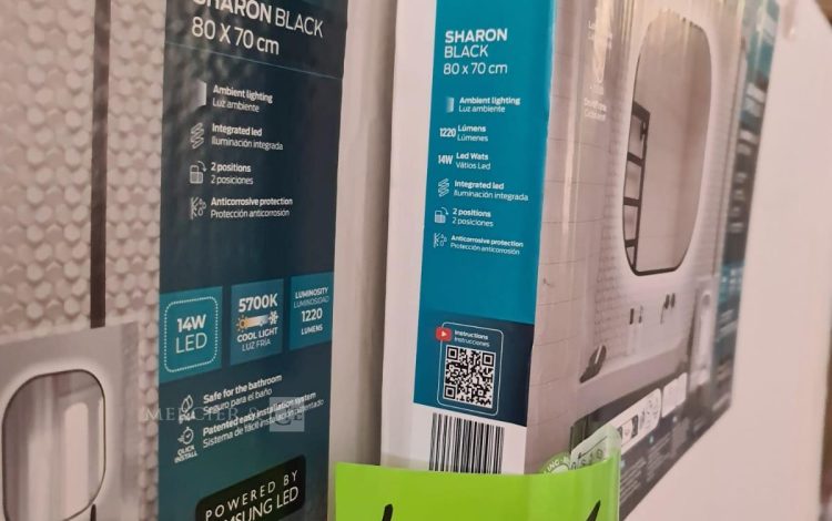 Autre Lotde 2 miroirs led de 80x70cm 14W , 5700 K 1220 lumens marque Focco  361