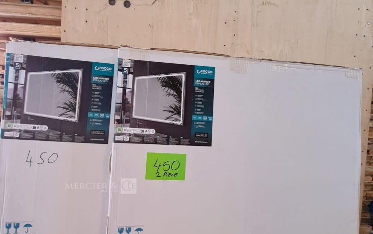 Autre Lot de 2 miroirs led 100x80cm 34W , 48W, 5700K marque Focco  368