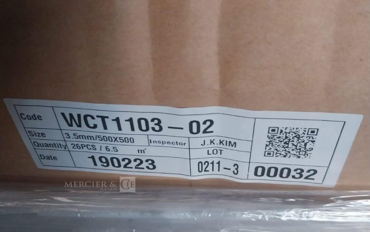 Autre Lot de 190m² de dalle pvc, une dalle mesure 50x50cm, TECSOM  370
