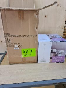 Autre Lot de 2 suspension métal blanc culot E27 , D30, 42W , led marque LunAir  384