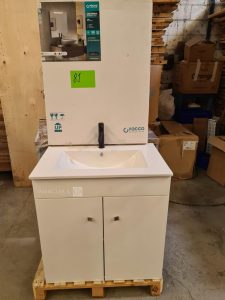 Autre Lot meuble salle de bain comprenant meuble 70cm , avec lavabo , miroir led de 60  81