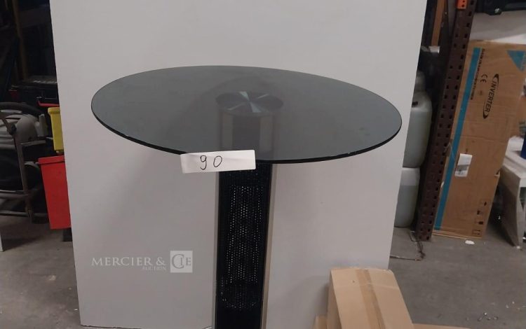 Autre Lot de 2 tables avec chauffage de diamètre 80cm, hauteur 110cm, marque Silence B  89