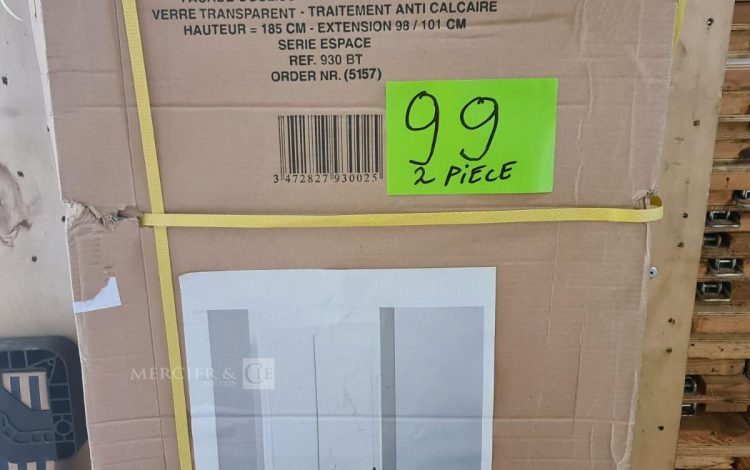 Autre Lot comprenant 1 façade coulissant profiles blanc verre transparent traitement a  98