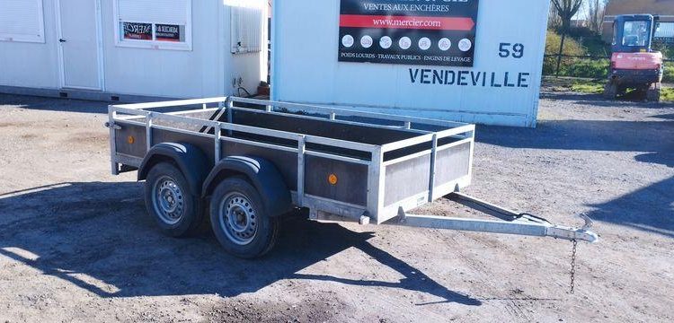 WEYTENS REMORQUE WEYTENS 2 ESSIEUX – 750KG  AM-116-RW