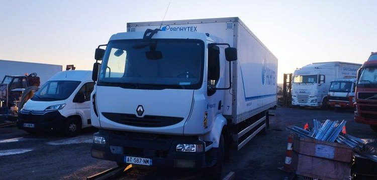 RENAULT PORTEUR MIDLUM 270 DXI AVEC HAYON D’HOLLANDIA – NON ROULANT – AN 2010 BLANC AT-587-NM