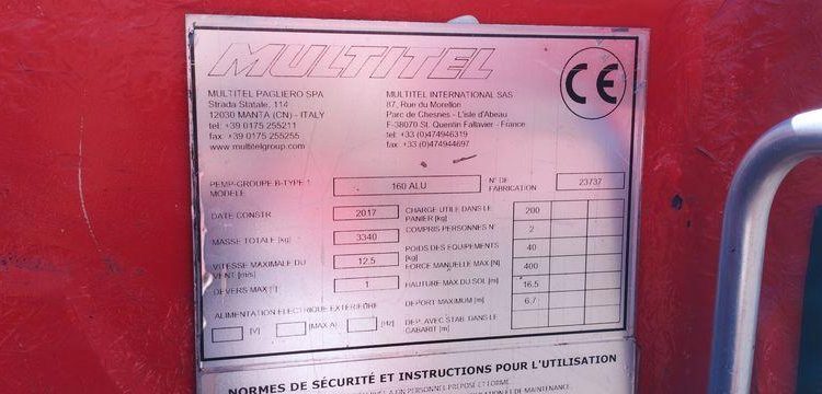 MULTITEL DAILY AVEC NACELLE MULTITEL 160ALU 16M  EJ-042-KH