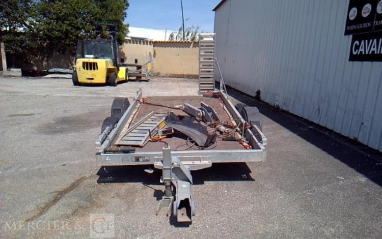 HUBIERE REMORQUE PORTE ENGIN 2 ESSIEUX PTAC 3.5T ALU EJ-752-BG