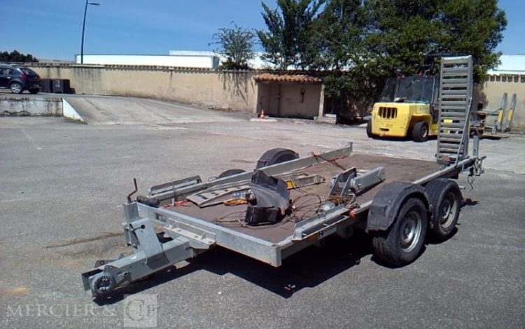 HUBIERE REMORQUE PORTE ENGIN 2 ESSIEUX PTAC 3.5T ALU EJ-752-BG
