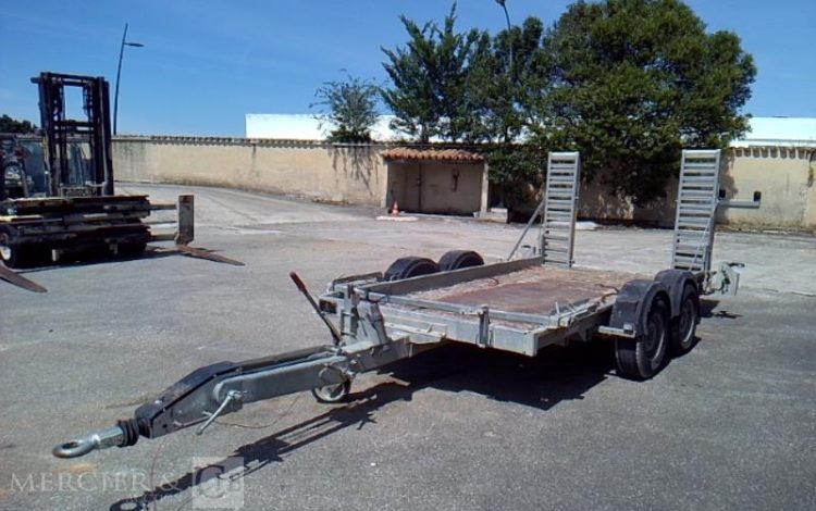 HUBIERE REMORQUE PORTE ENGIN 2 ESSIEUX PTAC 3.5T ALU EJ-880-BP
