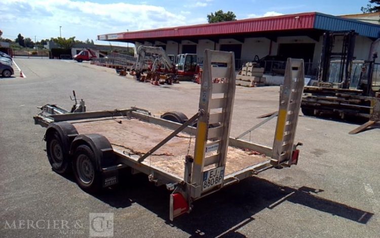HUBIERE REMORQUE PORTE ENGIN 2 ESSIEUX PTAC 3.5T ALU EJ-880-BP