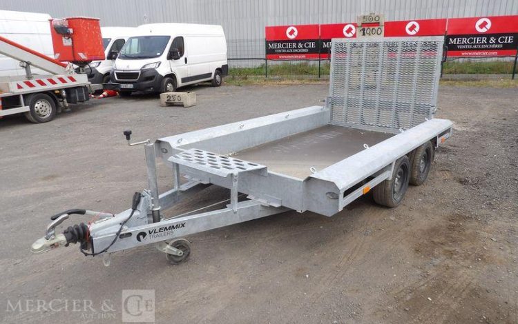 VLEMMIX REMORQUE PORTE ENGIN 2 ESSIEUX – PTAC 2,7 TONNES  HB-140-WC