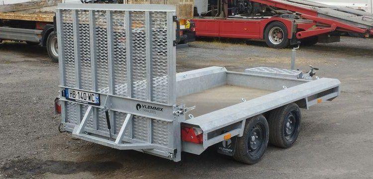 VLEMMIX REMORQUE PORTE ENGIN 2 ESSIEUX – PTAC 2,7 TONNES  HB-140-WC