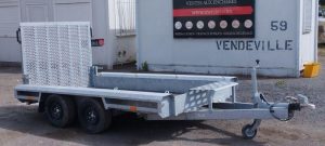 VLEMMIX REMORQUE PORTE ENGIN 2 ESSIEUX PTAC : 2,7 TONNES  HB-309-WC