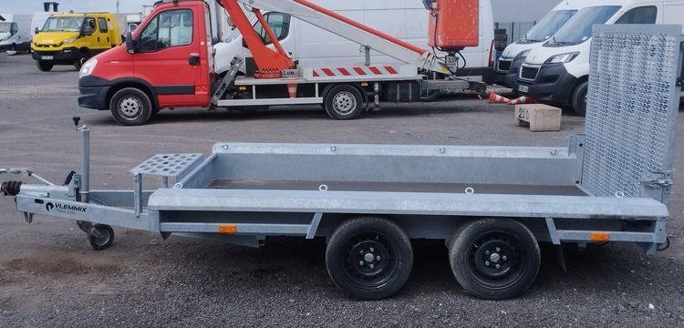 VLEMMIX REMORQUE PORTE ENGIN 2 ESSIEUX PTAC : 2,7 TONNES  HB-309-WC