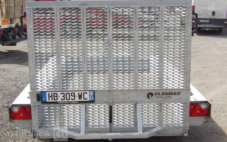 VLEMMIX REMORQUE PORTE ENGIN 2 ESSIEUX PTAC : 2,7 TONNES  HB-309-WC