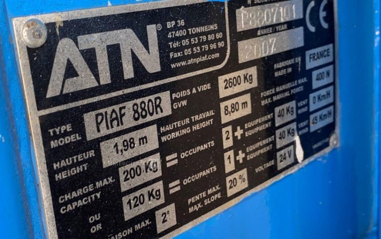 ATN PIAF 880R / MD09  8726