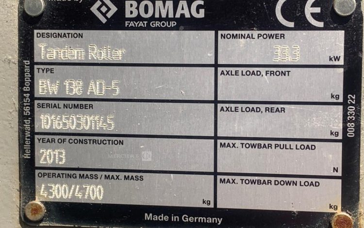 BOMAG BW 138 AD-5  117074