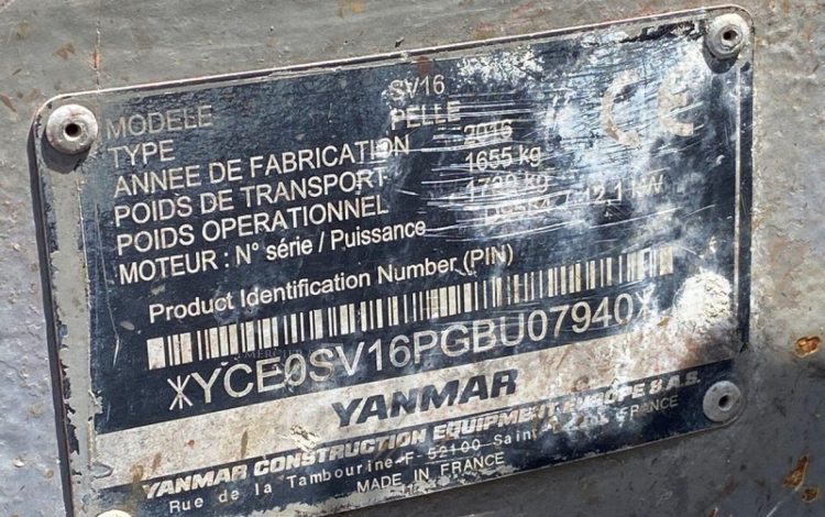 YANMAR SV16  9LX1132