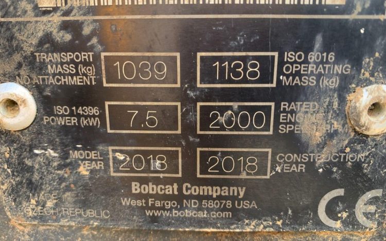 BOBCAT E08*AAEM  MIN010704