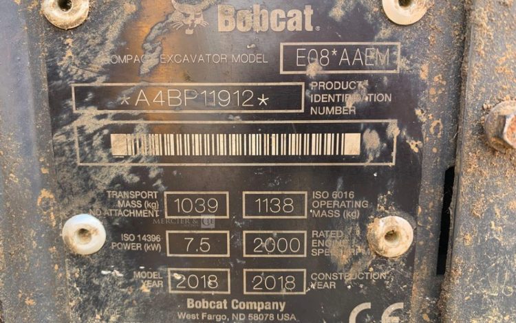 BOBCAT E08*AAEM  MIN010704