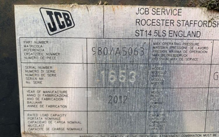 JCB GP SHOVEL  BEN750009