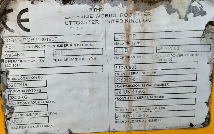 JCB 406B  H222F033