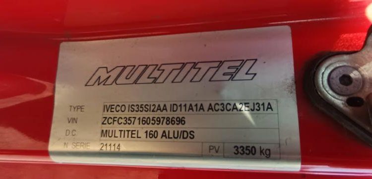 IVECO 35S11 AVEC NACELLE MULTITEL 160ALUDS 16M  DD-697-AF