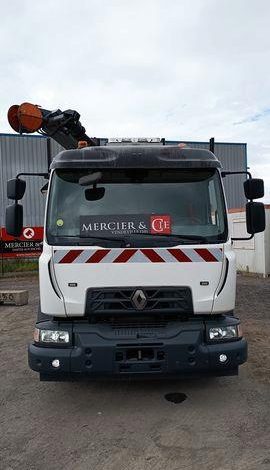 RENAULT D 240 DTI 5 AVEC FOREUSE RISA G2T – DIESEL – PTAC 13T – 97048 KMS – ANNEE 2019 BLANC FH-380-YS