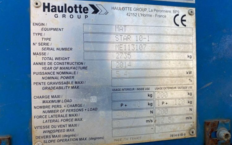 HAULOTTE STAR 10-1  08VE1032