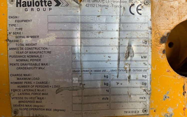 HAULOTTE COMPACT 8  SCI010308