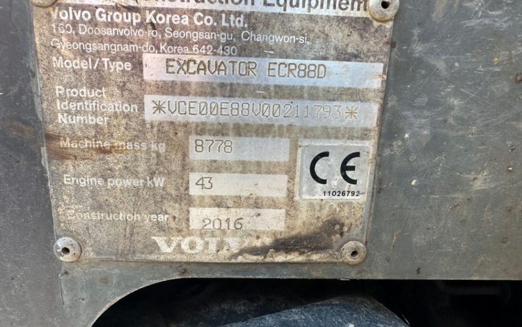 VOLVO ECR88D  PEL010350