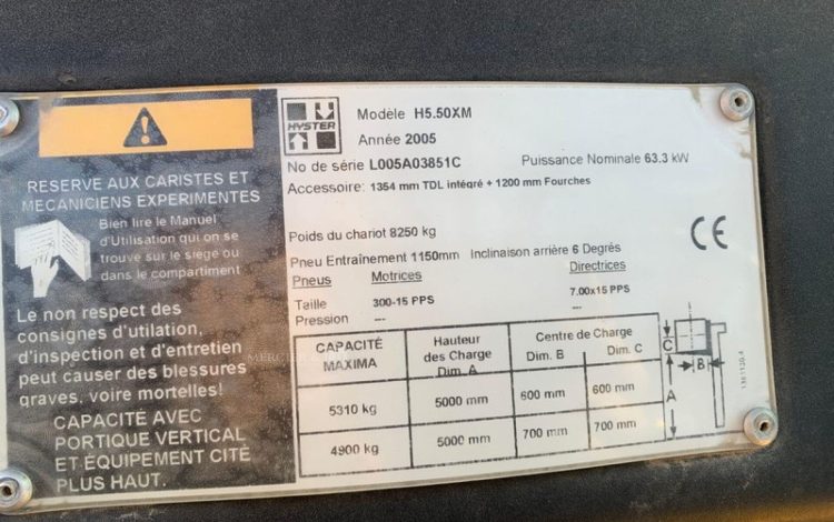 HYSTER H5.5XM  CHA010001