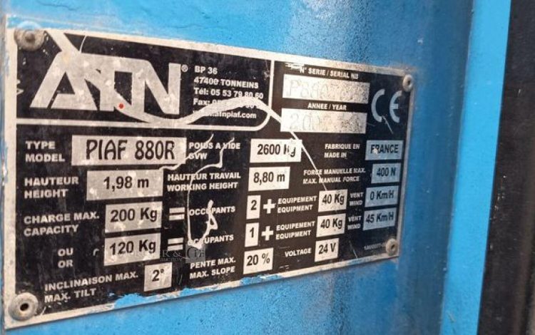 ATN NACELLE MAT VERTICAL ELECTRIQUE 9M  8561
