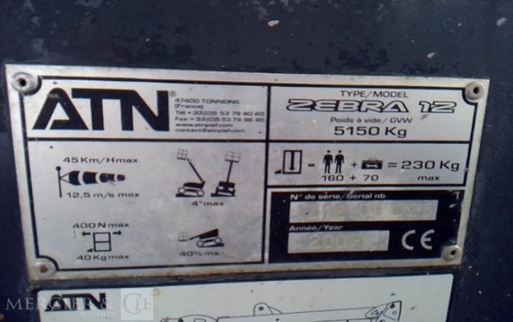 ATN NACELLE ARTICULEE DIESEL 12M – 3356H -AN2009 BLEU 9901