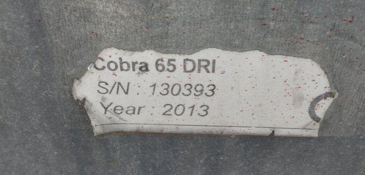 TS INDUSTRIE BROYEUR DE BRANCHES COBRA 65DRI DIESEL – 1 ESSIEU – DIESEL – ANNEE 2013  DA-298-VQ