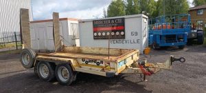 GOURDON REMORQUE PORTE ENGIN PE6000 2 ESSIEUX – PTAC : 6 TONNES – ANNEE 2015  DP-238-CL