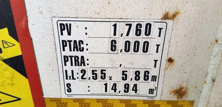 GOURDON REMORQUE PORTE ENGIN PE6000 2 ESSIEUX – PTAC : 6 TONNES – ANNEE 2015  DP-238-CL