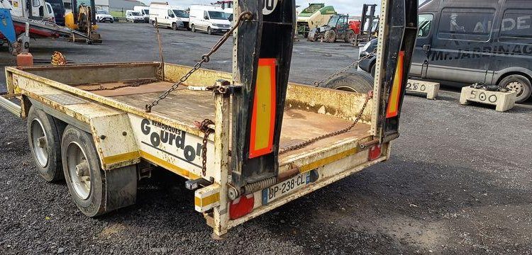 GOURDON REMORQUE PORTE ENGIN PE6000 2 ESSIEUX – PTAC : 6 TONNES – ANNEE 2015  DP-238-CL