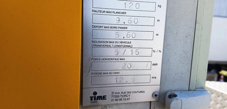 NISSAN CABSTAR NT400 32,12  AVEC NACELLE TIME ETL30 – 10 M – DIESEL – 2106 HEURES BLANC DW-708-LM
