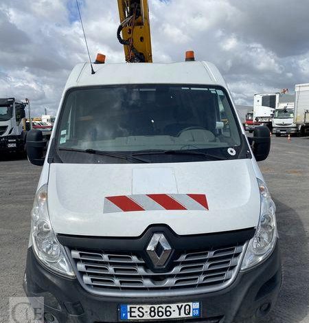 RENAULT MASTER 3 PHASE 2 2,3DCI 16V 130CV AVEC NACELLE KLUBB K32 – 10 M – 66014 KMS – BLANC ES-866-YQ