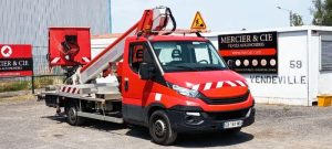 MULTITEL DAILY  AVEC NACELLE MULTITEL MT202 – 20M – DIESEL – 1203 HEURES – 45844 KMS – ROUGE EX-161-WS
