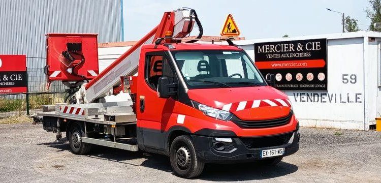 MULTITEL DAILY  AVEC NACELLE MULTITEL MT202 – 20M – DIESEL – 1203 HEURES – 45844 KMS – ROUGE EX-161-WS