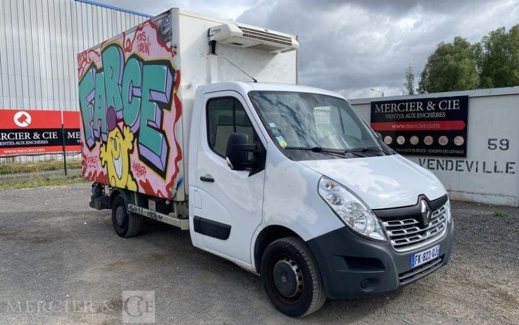 RENAULT MASTER AVEC FRIGO THERMOKING V300 MAX – DIESEL – 115618 KMS – ANNEE 2019 BLANC FK-823-QJ