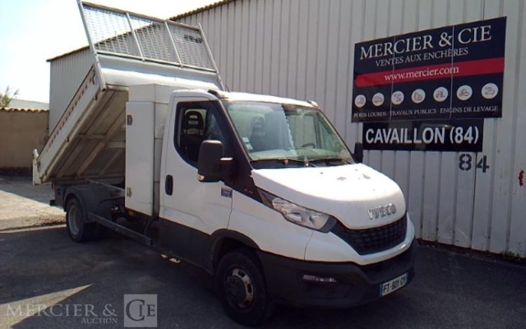 IVECO 35-160 BENNE SIMPLE CABINE COFFRE BLANC FT-601-CV
