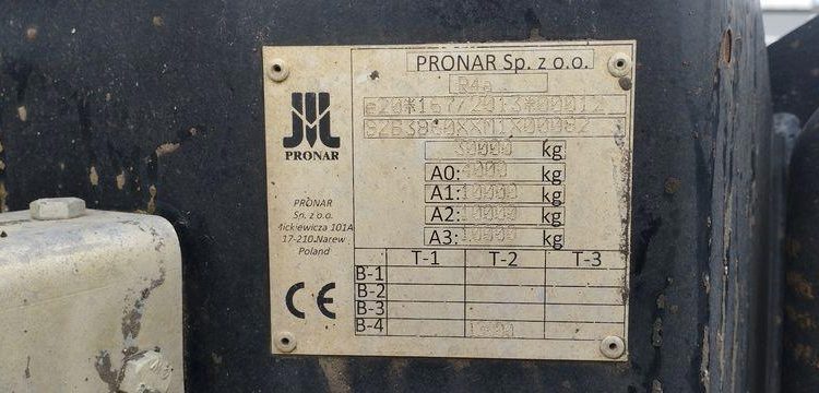PRONAR REMORQUE AGRICOLE T386 AVEC PLATEAU AMPLIROLL – PTAC : 30T  GE-866-KN