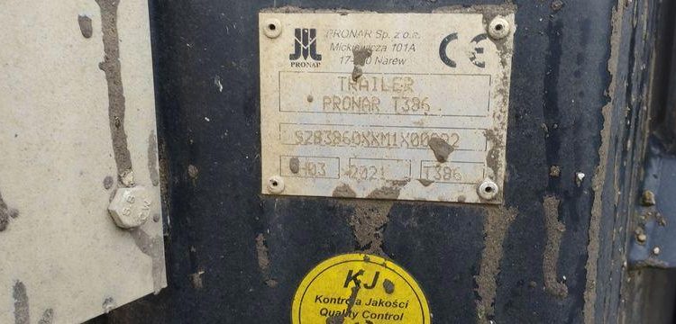 PRONAR REMORQUE AGRICOLE T386 AVEC PLATEAU AMPLIROLL – PTAC : 30T  GE-866-KN