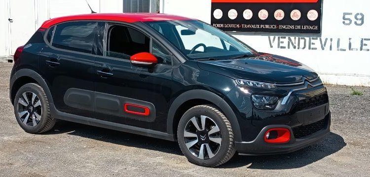 CITROEN C3 1.2 PURETECH 110 SHINE EAT – ESSENCE – 14114 KMS – ANNEE 2023 NOIR PZ2X738